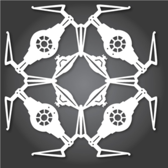 Galaxy Paper Snowflakes x 4 | Space Decor | Snowflake Garland | Star Wars - Picture 13 of 14